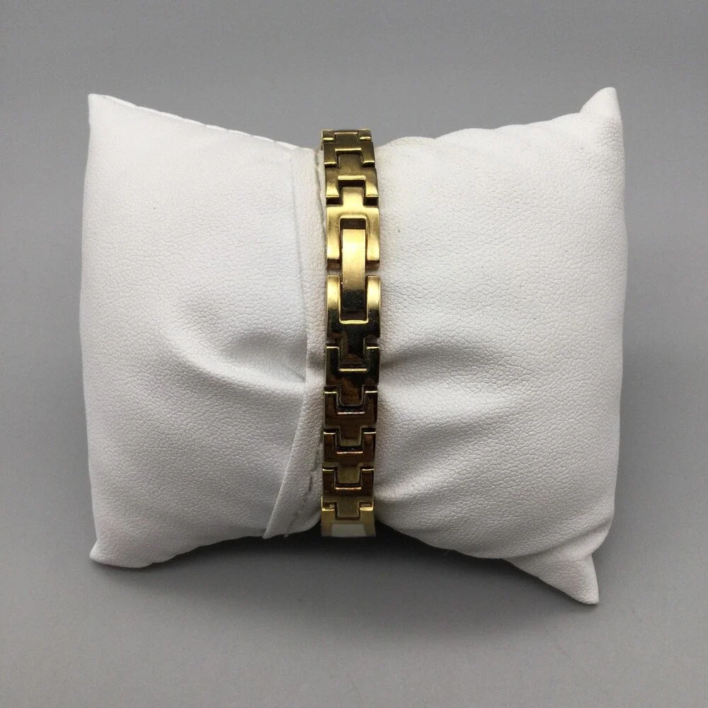 Armitron 755383GP Womens Watch 24mm Gold Tone Diamond New Battery 6.25